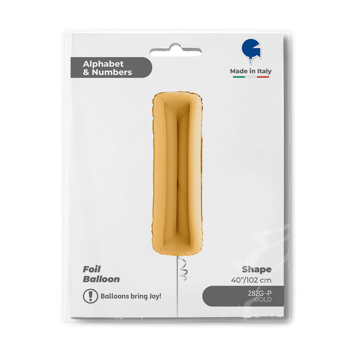 Riesenbuchstabe Folienballon 40"/102cm | Gold #I