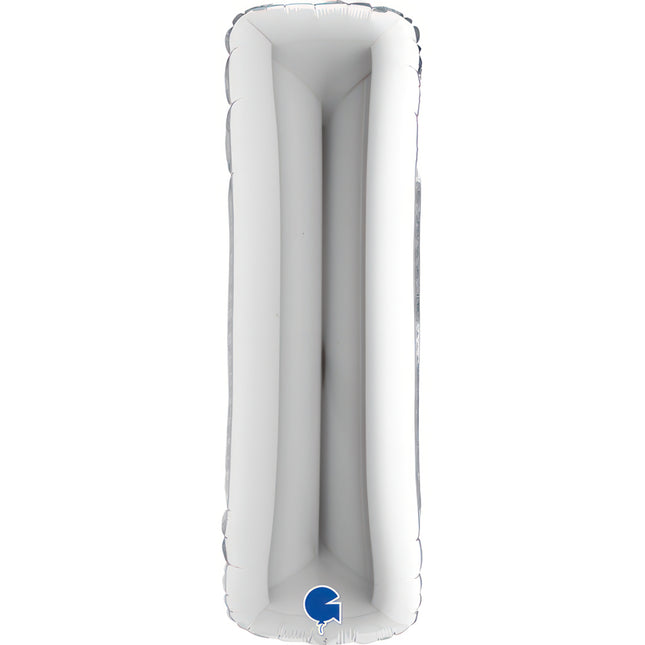 Riesenbuchstabe Folienballon 40"/102cm | Silber #I