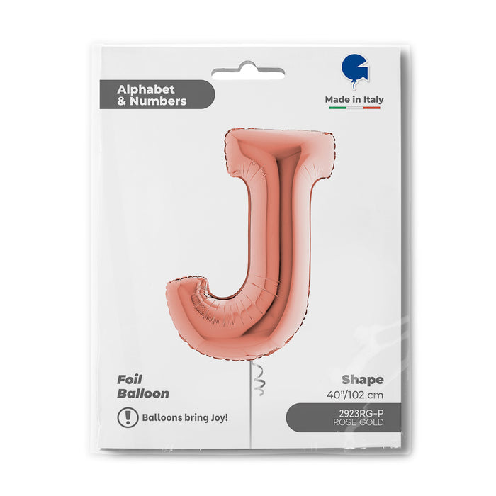 Riesenbuchstabe Folienballon 40"/102cm | Rosegold #J