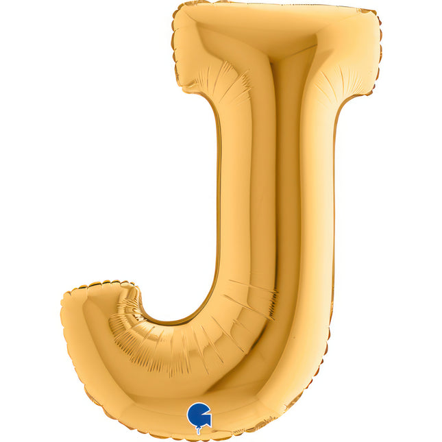 Riesenbuchstabe Folienballon 40"/102cm | Gold #J