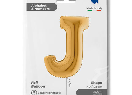 Riesenbuchstabe Folienballon 40"/102cm | Gold #J
