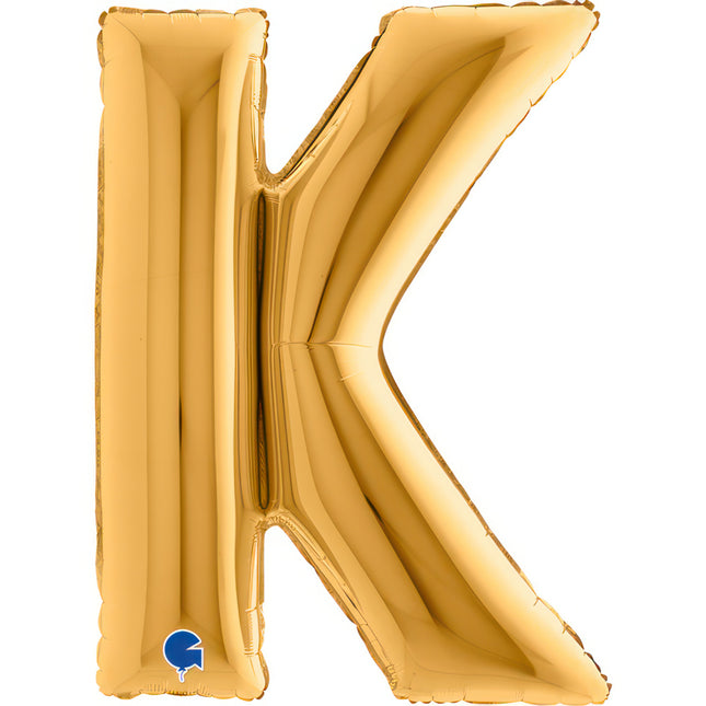 Riesenbuchstabe Folienballon 40"/102cm | Gold #K