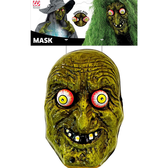 Maske Horror "Hexe mit Wackelaugen"