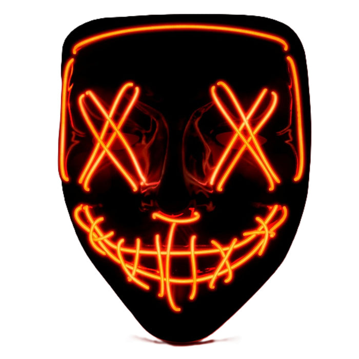 LED Maske mit Schnüren | Rot