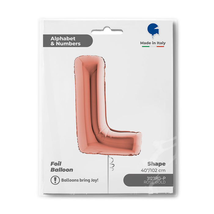 Riesenbuchstabe Folienballon 40"/102cm | Rosegold #L