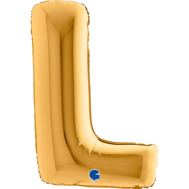 Riesenbuchstabe Folienballon 40"/102cm | Gold #L