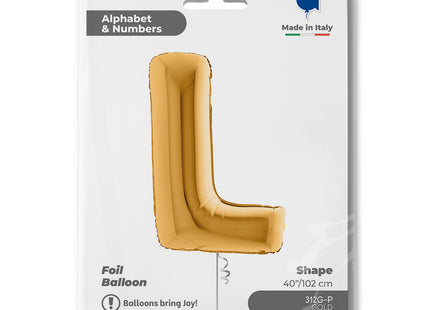 Riesenbuchstabe Folienballon 40"/102cm | Gold #L