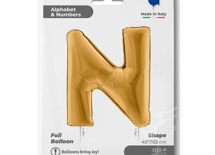 Riesenbuchstabe Folienballon 40"/102cm | Gold #N