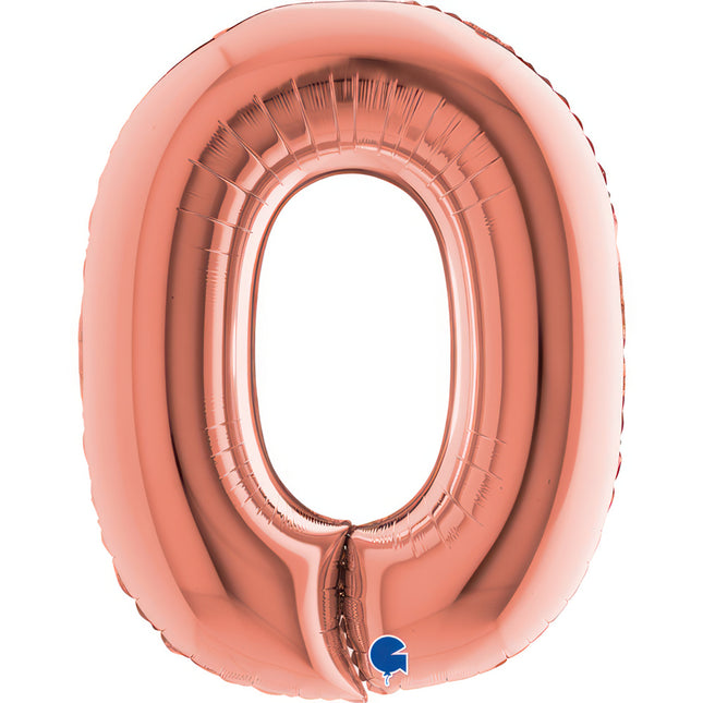 Riesenbuchstabe Folienballon 40"/102cm | Rosegold #O