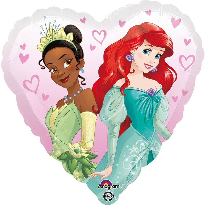 18"/Ø45cm Folienballon "Multi-Prinzessin Herz"