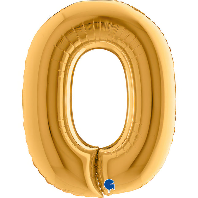 Riesenbuchstabe O gold Bulk 40"/102 cm