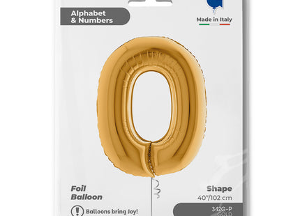 Riesenbuchstabe Folienballon 40"/102cm | Gold #O