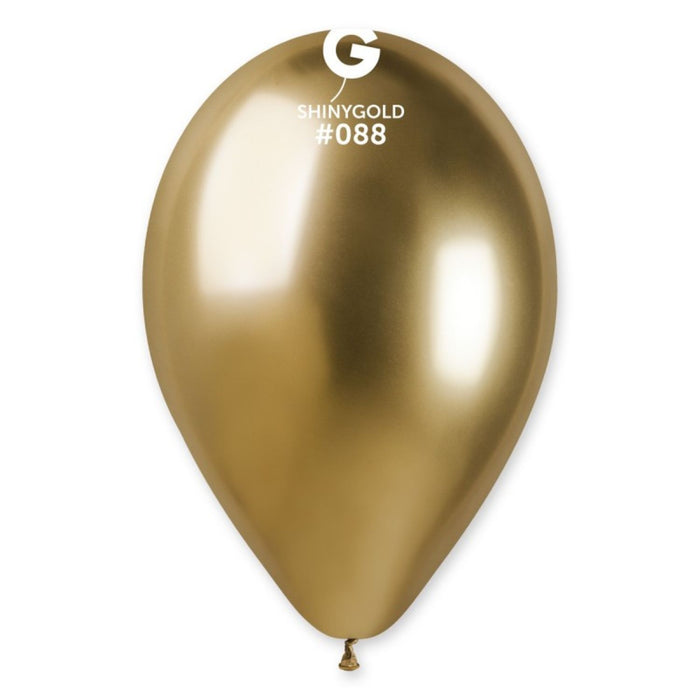 Latexballon 33 cm Chic Dots Weiß Schwarz Gold | 5 Stück