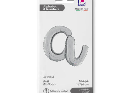 ABC14 Buchstabe A Skript silber 36 cm