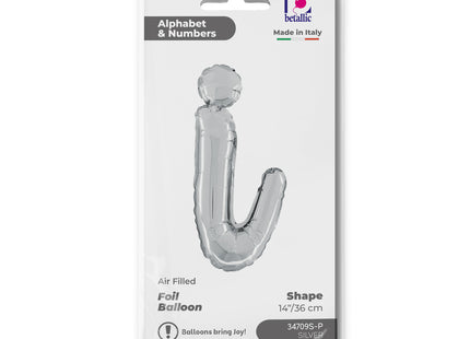 ABC14 Buchstabe I Skript silber 36 cm