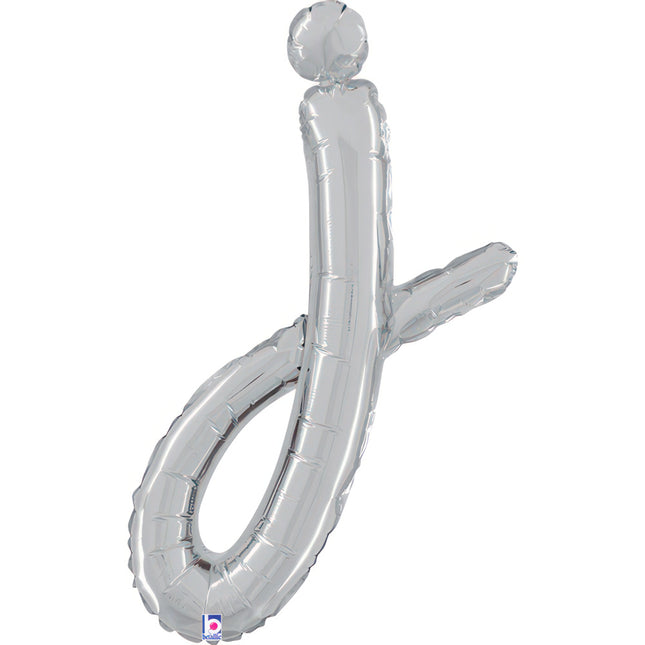 ABC14 Buchstabe J Skript silber 61 cm