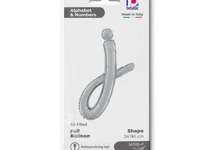 ABC14 Buchstabe J Skript silber 61 cm