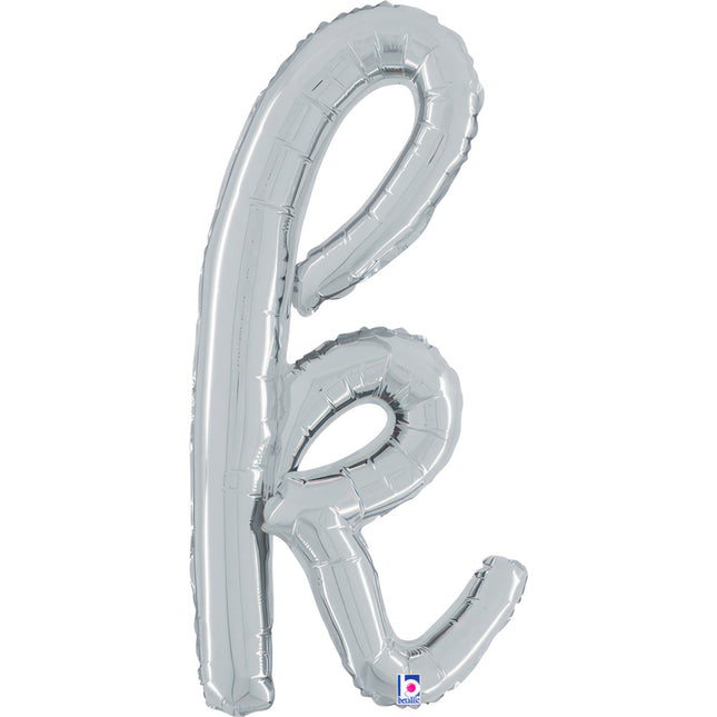 ABC14 Buchstabe K Skript silber 61 cm