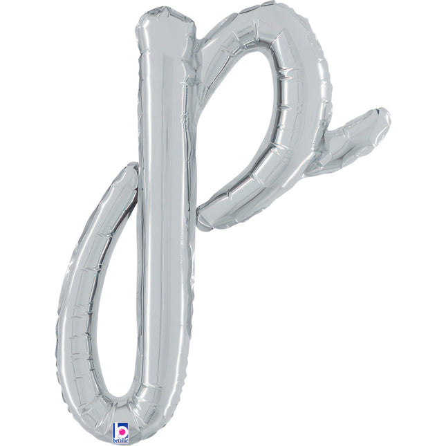 ABC14 Buchstabe P Skript silber 61 cm