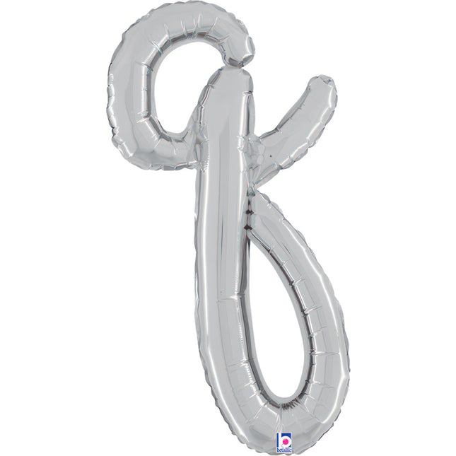 ABC14 Buchstabe Q Skript silber 61 cm