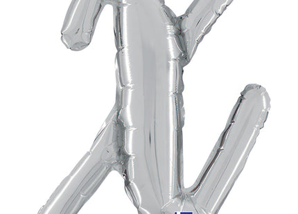 ABC14 Buchstabe X Skript silber 36 cm