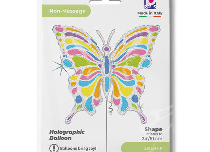 ABC Shape Folienballon "Pastel Butterfly" | 71 x 68 cm