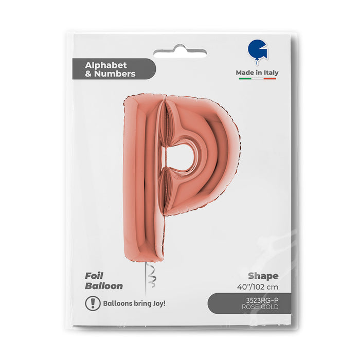 Riesenbuchstabe Folienballon 40"/102cm | Rosegold #P