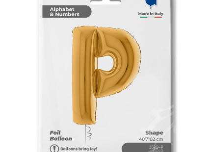 Riesenbuchstabe Folienballon 40"/102cm | Gold #P
