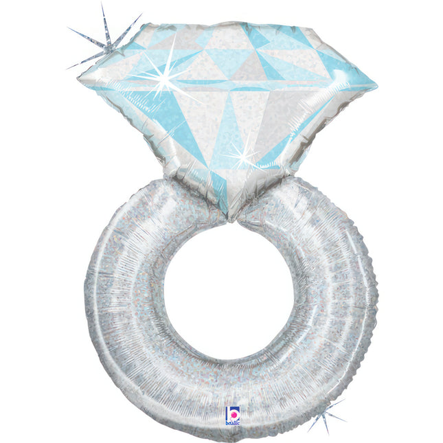 ABC Shape Diamantring 94cm Silber Holo