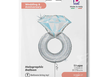 ABC Shape Diamantring 94cm Silber Holo