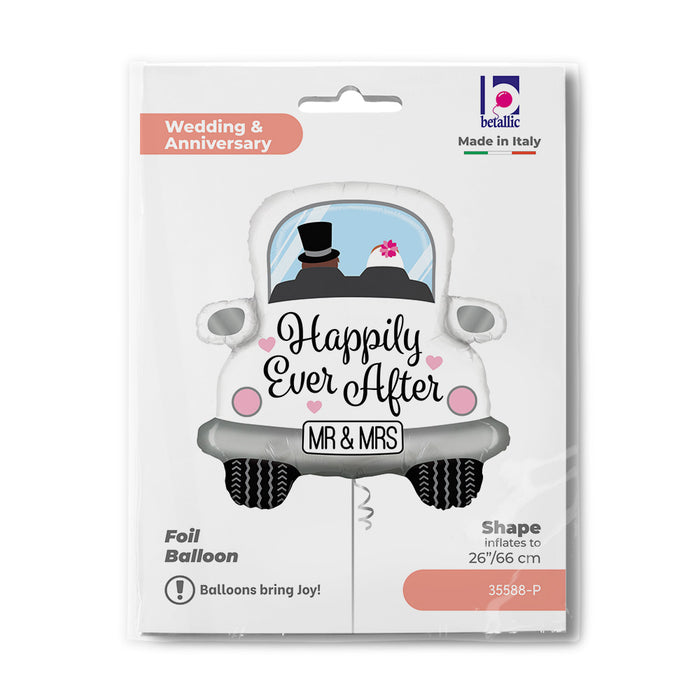 Shape Folienballon "Happily Ever After" Auto | 79 cm