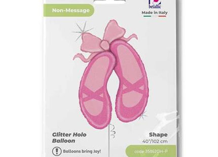 ABC Shape Folienballon Ballerina Schuhe Holografik | 102cm
