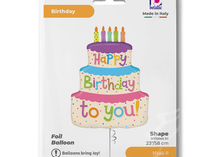 ABC Shape Happy Birthday Torte 27"