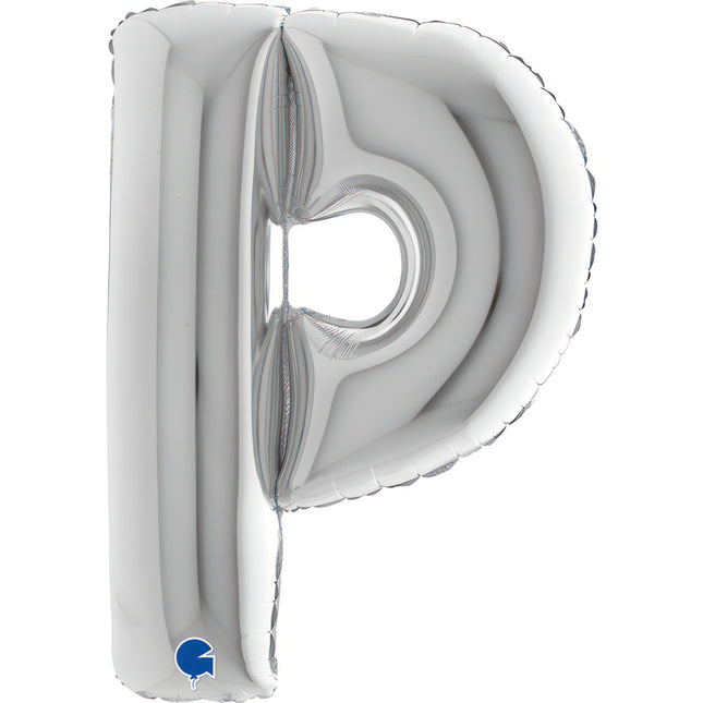 Riesenbuchstabe Folienballon 40"/102cm | Silber #P