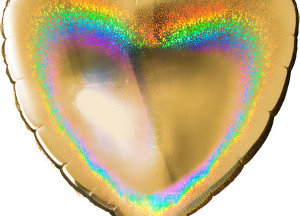 ABC36 Uni Herz 91 cm ø | Glitter Holo Gold