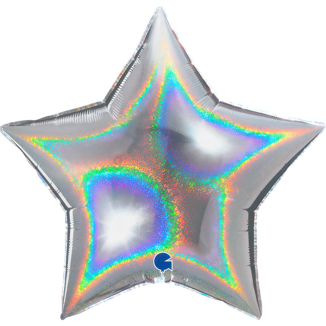 ABC36 Uni Stern 91 cm ø | Glitter Holo Silber