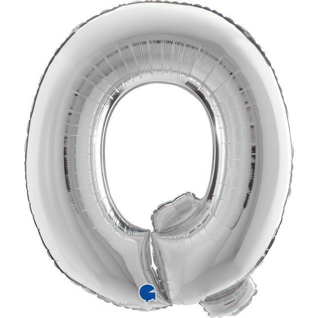 Riesenbuchstabe Folienballon 40"/102cm | Silber #Q