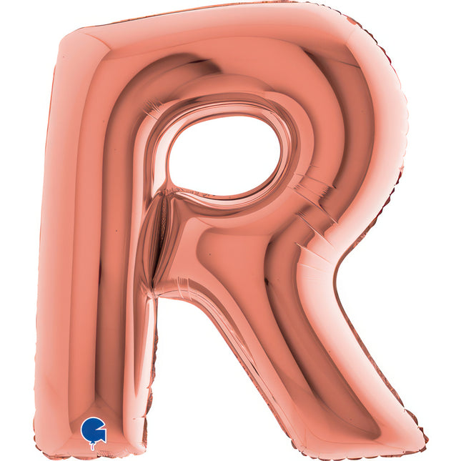 Riesenbuchstabe Folienballon 40"/102cm | Rosegold #R