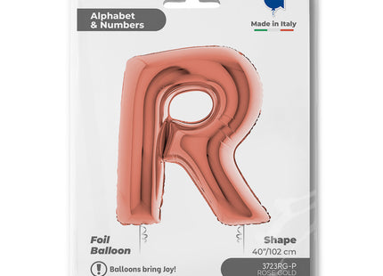 Riesenbuchstabe Folienballon 40"/102cm | Rosegold #R