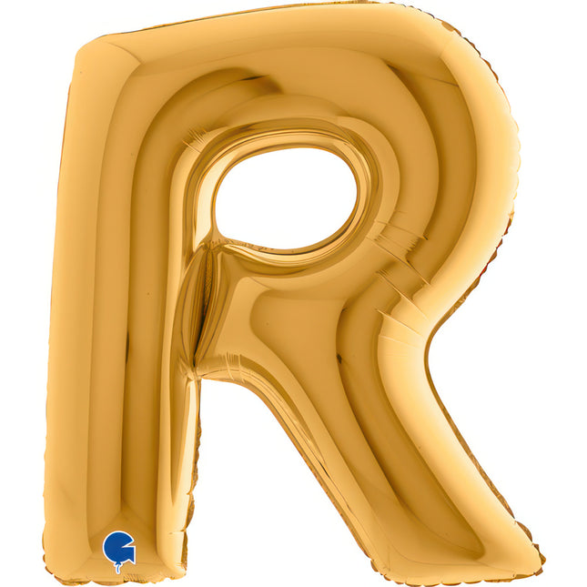 Riesenbuchstabe Folienballon 40"/102cm | Gold #R