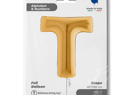 Riesenbuchstabe Folienballon 40"/102cm | Gold #T