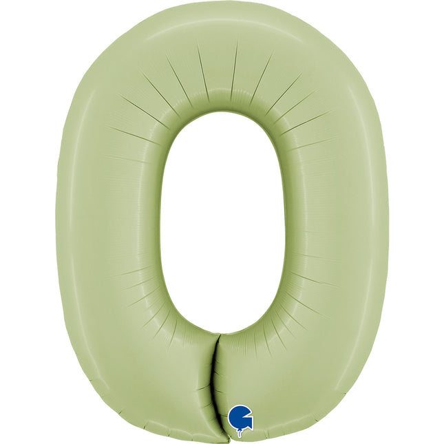 Riesenzahl Folienballon 26"/66cm | Satin Olive #0