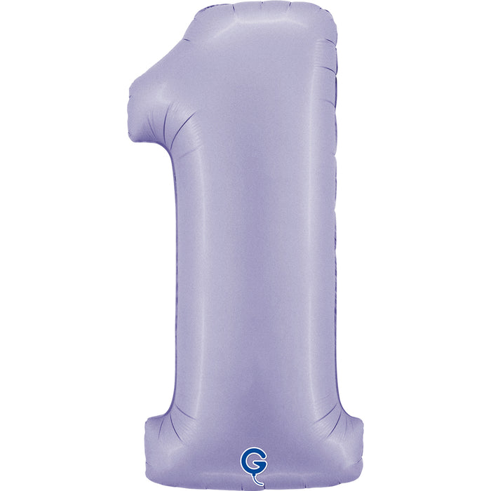 Riesenzahl Folienballon 40"/102cm | Satin Lilac