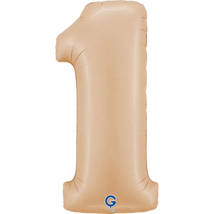 Riesenzahl Folienballon 40"/102cm | Satin Nude