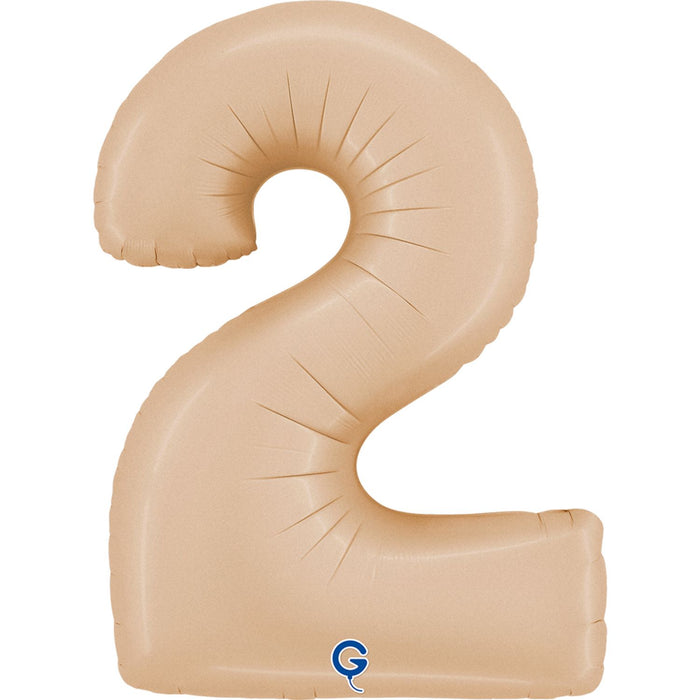 Riesenzahl Folienballon 40"/102cm | Satin Nude