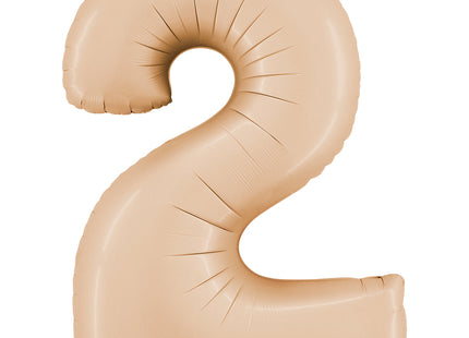 Riesenzahl Folienballon 40"/102cm | Satin Nude #2
