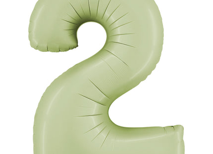 Riesenzahl Folienballon 26"/66cm | Satin Olive #2