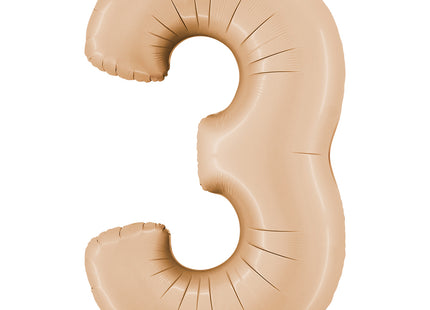 Riesenzahl Folienballon 40"/102cm | Satin Nude #3