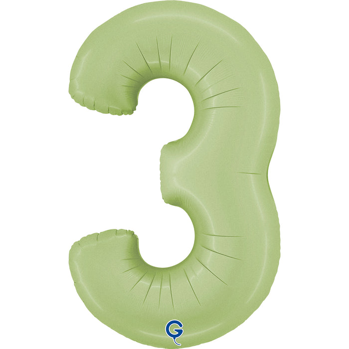 Riesenzahl Folienballon 40"/102cm | Satin Olive