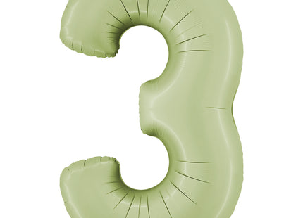 Riesenzahl Folienballon 40"/102cm | Satin Olive #3